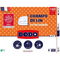 Duvet 140x200 cm DODO CHAMPS DE LIN - Warm - 450G/m² - 1 person duvet - Soft and warm - Anti-mite An