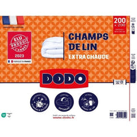 Duvet 200x200 cm DODO CHAMPS DE LIN - Warm - 450G/m² - Duvet for 1-2 people - Soft and Warm - Anti-m