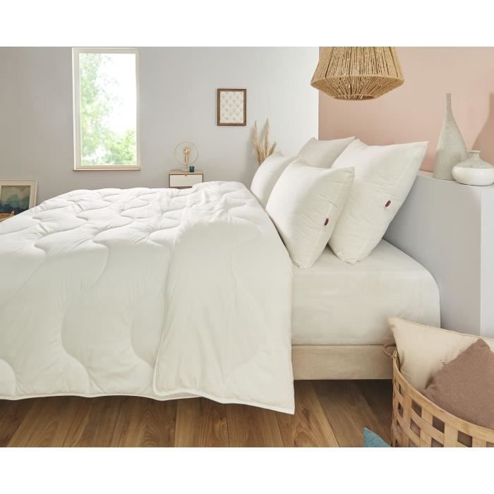 Duvet 220x240 cm DODO CHAMPS DE LIN - Warm - 450G/m² - Duvet for 2 people - Soft and Warm - Anti-mit