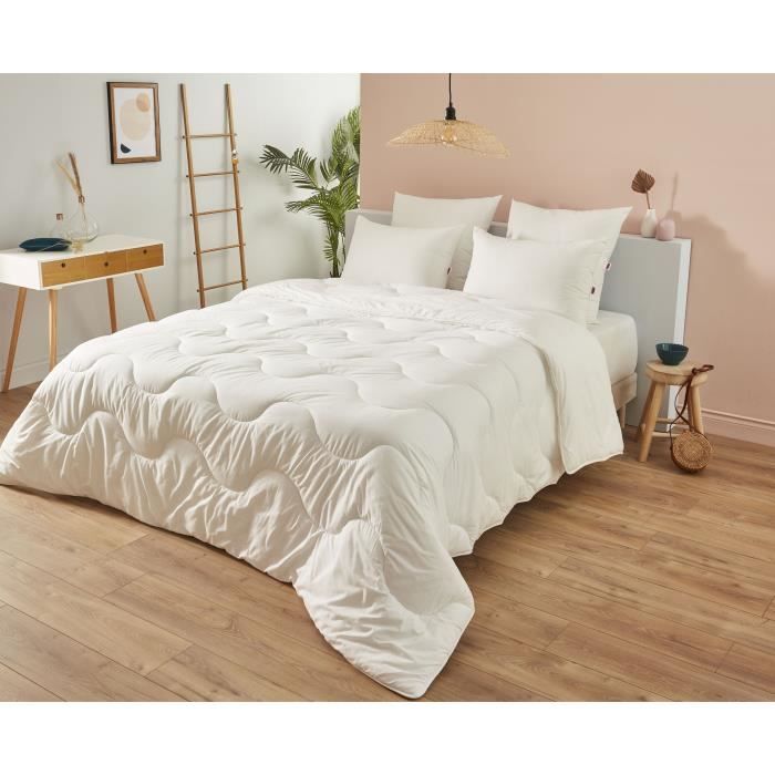 Duvet 240x260 cm DODO CHAMPS DE LIN - Warm - 450G/m² - Duvet for 2 people - Soft and Warm - Anti-mit