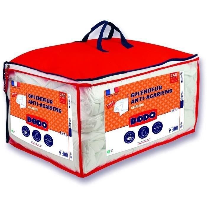 DODO Pack Warm anti-mite duvet 220x240 cm + 2 pillows 60x60 cm - Splendor - 100% volupt'air filling 