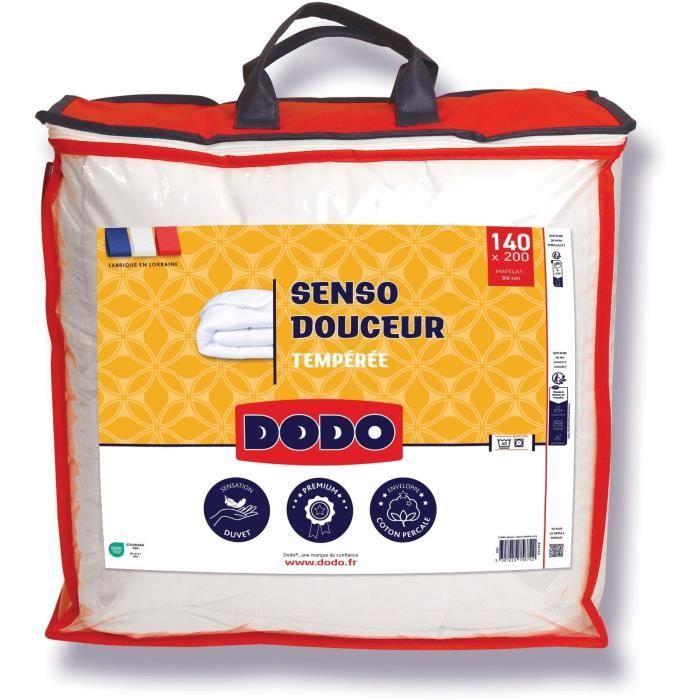 DODO - Temperierte Bettdecke 350 g/m² - SENSO DOUCEUR - 140 x 200 cm - Weiß