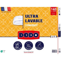 DODO - 300 g/m² temperierte Bettdecke - ULTRA WASCHBAR - 140 x 200 cm - Weiß