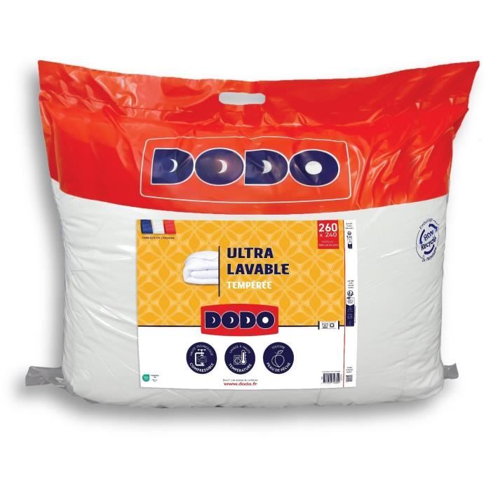 DODO - 300 g/m² temperierte Bettdecke - ULTRA WASCHBAR - 240 x 260 cm - Weiß