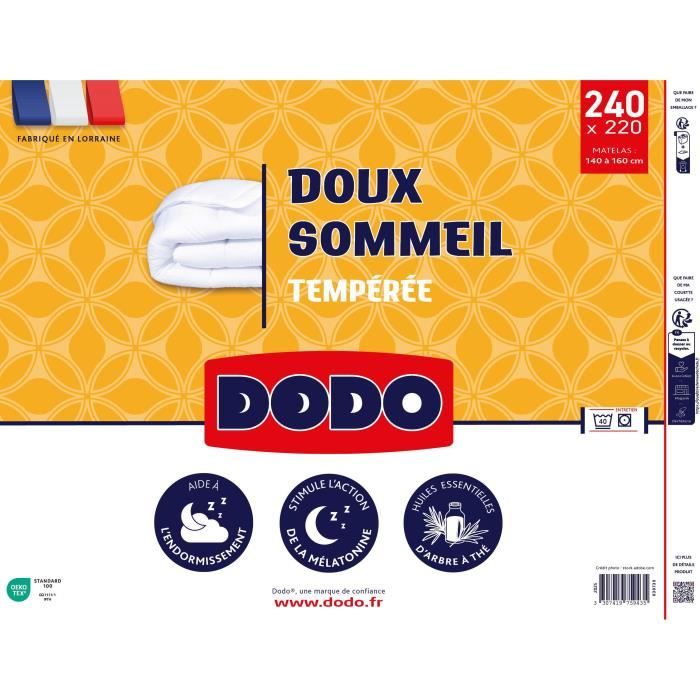 DODO - Temperierte Bettdecke 300 g/m² - SWEET SLEEP - 220 x 240 cm - Weiß