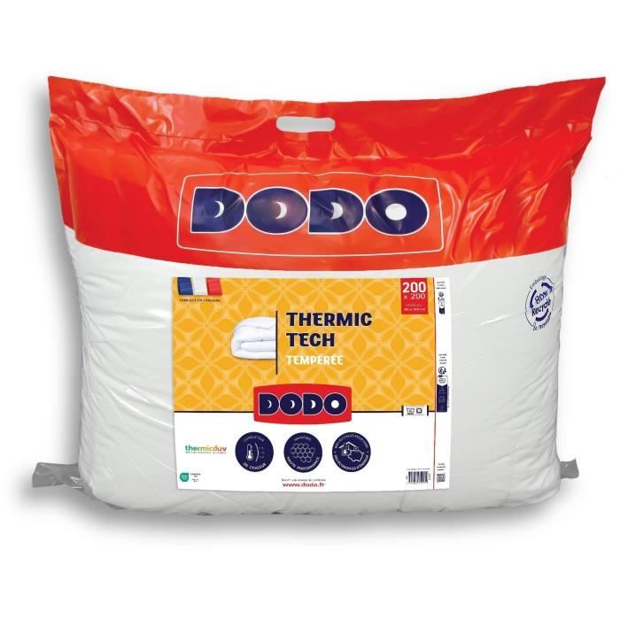 DODO - 250 g/m² temperierte Bettdecke - THERMIC TECH - 200 x 200 cm - Weiß