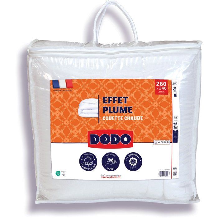 DODO  Warme Bettdecke  Federoptik  240 x 260 cm  400 g/m²  2 Personen  100 % Polyester