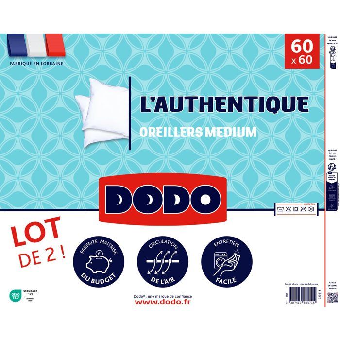DODO 2er-Set mittelgroße Kissen  THE AUTHENTIC  60 x 60 cm  Weiß