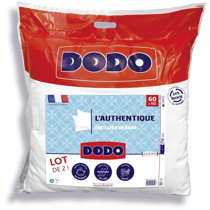DODO 2er-Set mittelgroße Kissen  THE AUTHENTIC  60 x 60 cm  Weiß