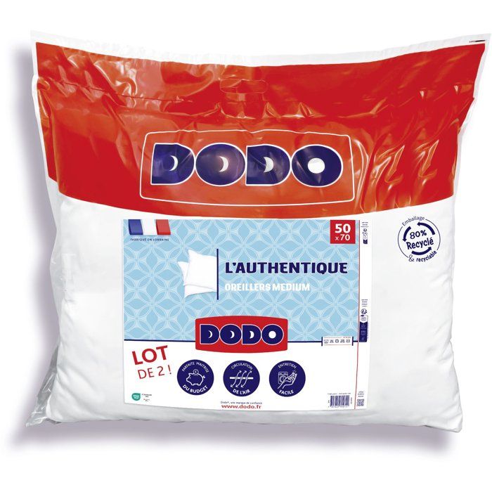DODO 2er-Set mittelgroße Kissen  THE AUTHENTIC  50 x 70 cm  Weiß