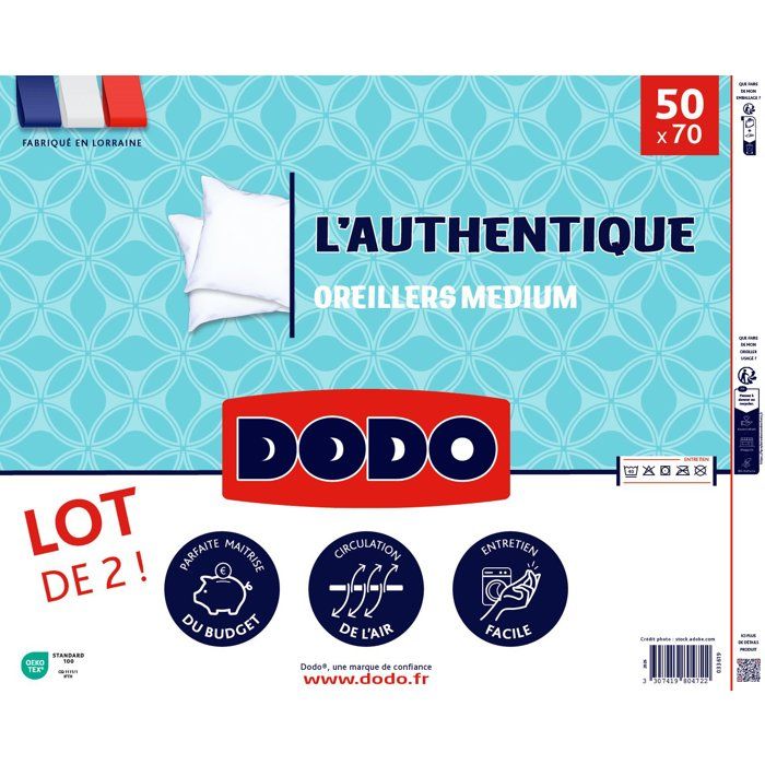 DODO 2er-Set mittelgroße Kissen  THE AUTHENTIC  50 x 70 cm  Weiß