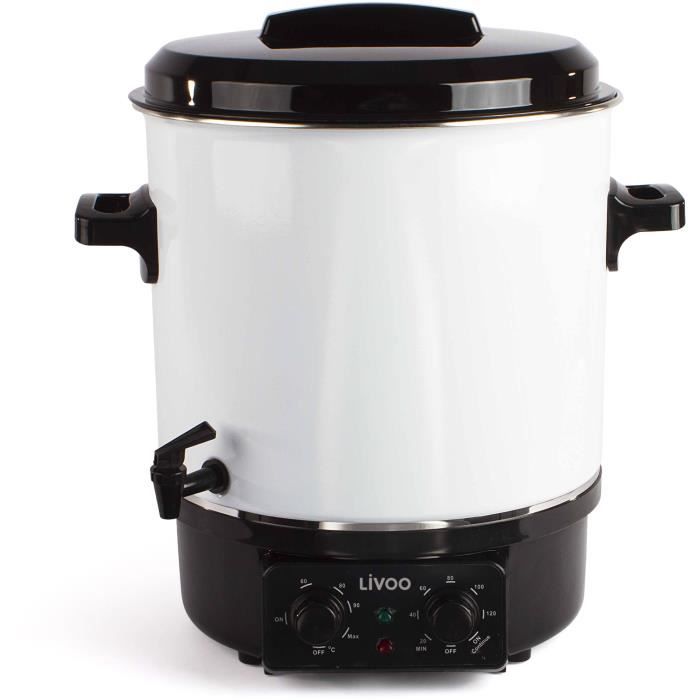 Electric jar sterilizer - LIVOO - DOM334 - 1800W - 27L - Ø35 cm - Adjustable thermostat and timer - 