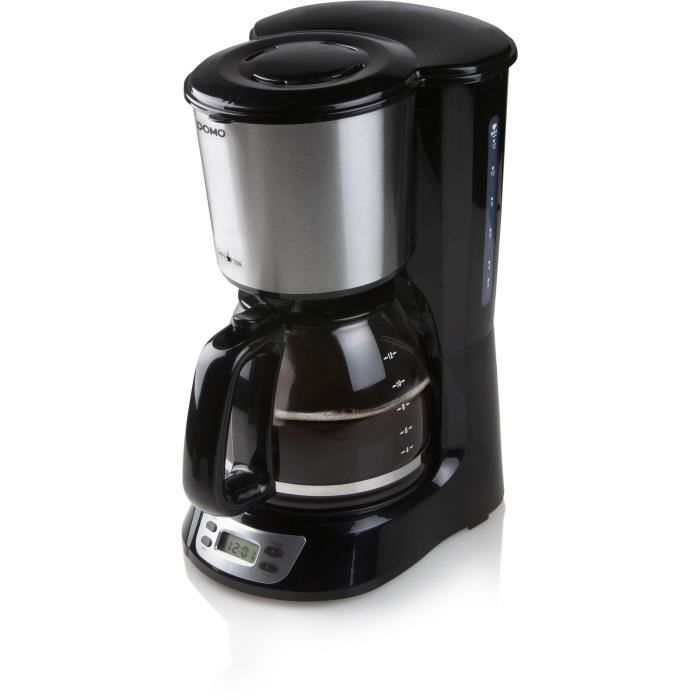 Filter Coffee Maker - DOMO - DO708K - 1000 W - 1.5 L - 12 cups - LCD screen - 24 hour timer - Black 