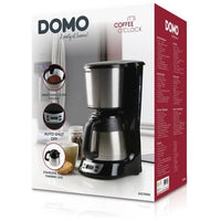 Filter coffee maker - DOMO - DO709K - 1000 W - 1 L - 8 cups - LCD screen - 24 h timer - Stainless st