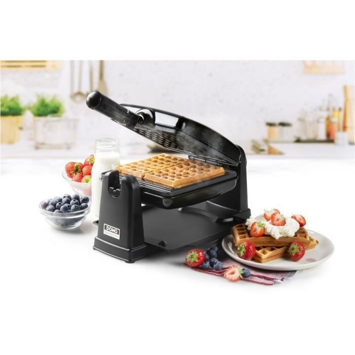 Domo rotary waffle iron - DO9224W - Rotary at 180 ° - Anti -adhesive revealing - Cool -Touch handle 