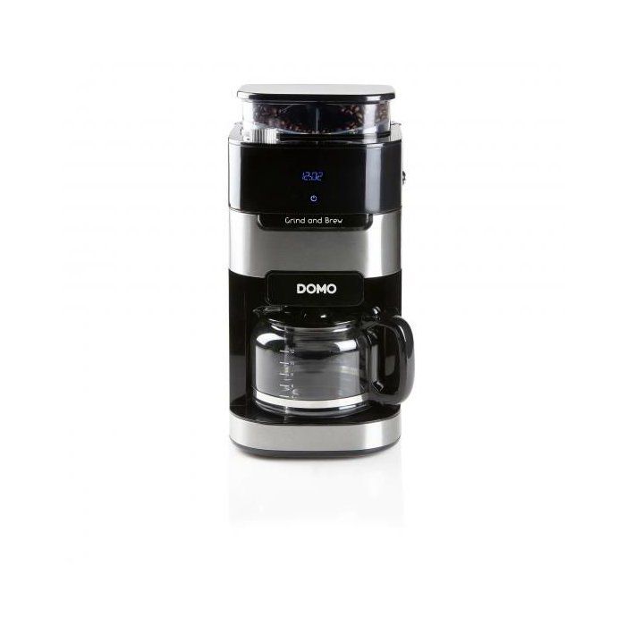 DOMO DO721K - 1.5L coffee maker - 12 cups - LCD screen, touch buttons - Integrated coffee grinder - 
