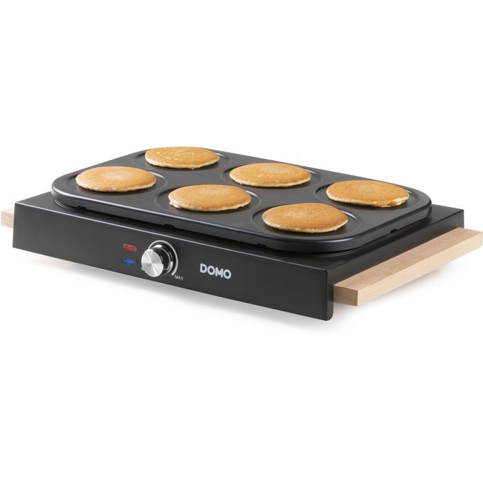 Crêpe-Maker - DOMO - DO8717P - 1000 W - Für 6 Crêpes (11,5 cm Durchmesser) - Einstellbares Thermosta
