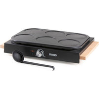 Crêpe-Maker - DOMO - DO8717P - 1000 W - Für 6 Crêpes (11,5 cm Durchmesser) - Einstellbares Thermosta