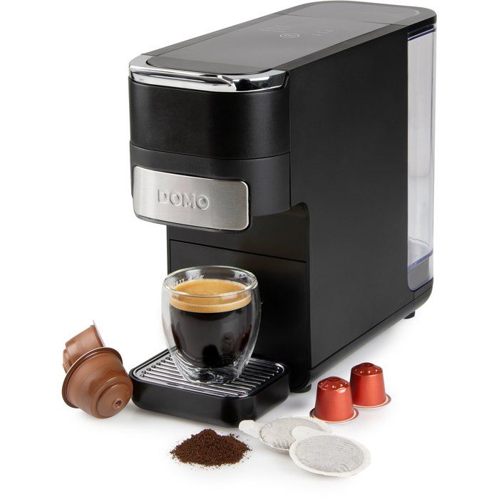 DOMO 4-in-1 Espressomaschine  1525 W  1,5 l  Schwarz