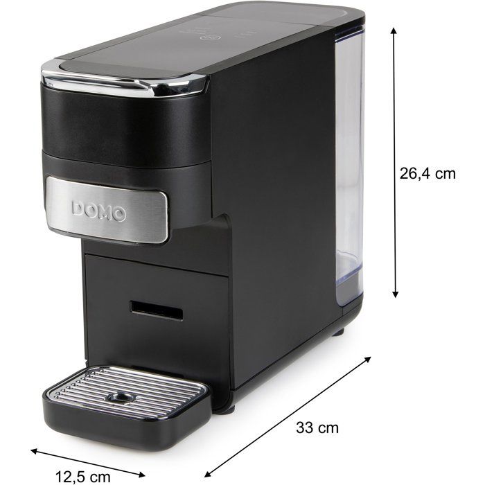 DOMO 4-in-1 Espressomaschine  1525 W  1,5 l  Schwarz