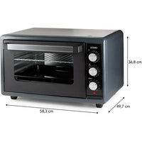 XXL Multifunktions-Elektrobackofen - DOMO - DO808GO 6 50 L - Schwarz - 2000 W - Bis zu 230 °C - 90-M
