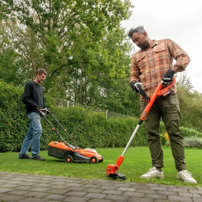 Pack BRUSHLESS 20V lawn mower 33cm cutting length + trimmer + hedge trimmer - DUAL POWER - POWDPGBOX