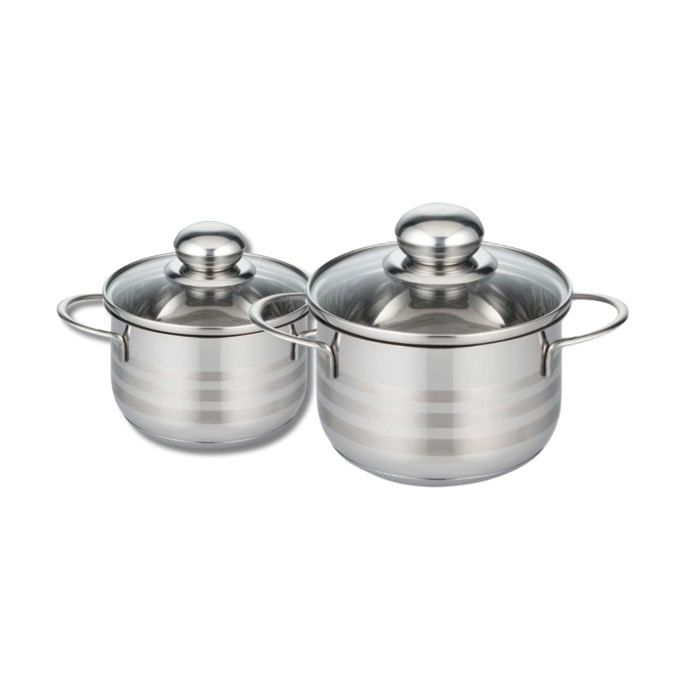 2er-Set Auflaufformen - FACKELMANN - Elo Brillant - Edelstahl - PFAS-frei - 12 und 14 cm