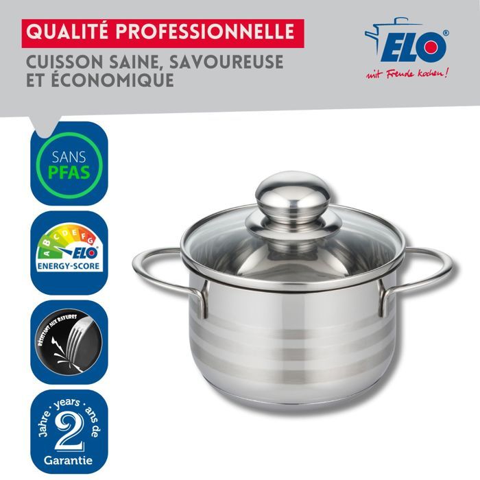 2er-Set Auflaufformen - FACKELMANN - Elo Brillant - Edelstahl - PFAS-frei - 12 und 14 cm