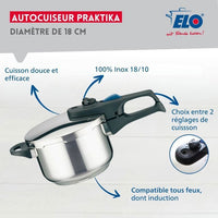 Schnellkochtopf - FACKELMANN - Elo Praktika - 18 cm - 2,7 Liter