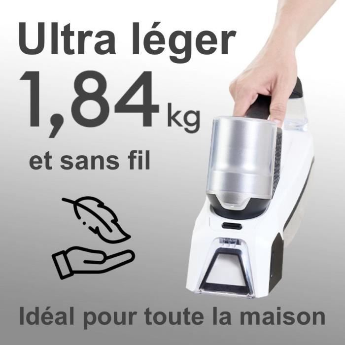 Kabelloser Shampooniergerät - EZICLEAN - FLECKENENTFERNER W100 - 15000 Pa - 60 W - 20 min - 0,5 l - 