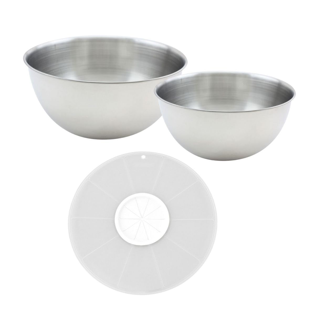 2er-Set Zubereitungsschüsseln mit spritzwassergeschütztem Deckel - FACKELMANN - Basic - 25 und 20,5 