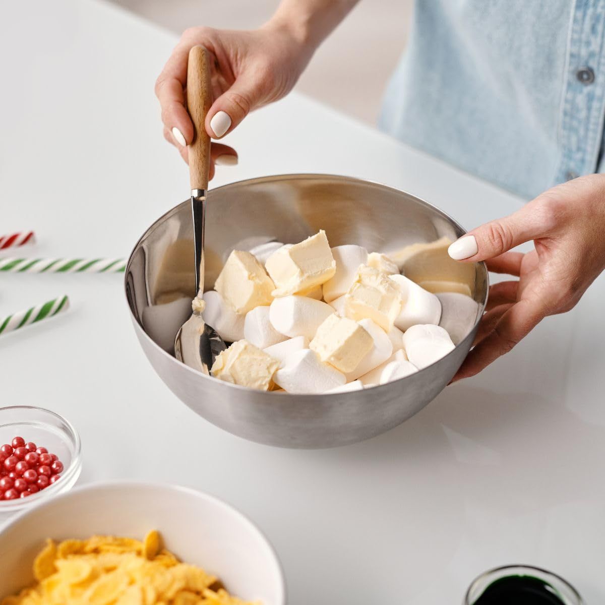 2er-Set Zubereitungsschüsseln mit spritzwassergeschütztem Deckel - FACKELMANN - Basic - 25 und 20,5 