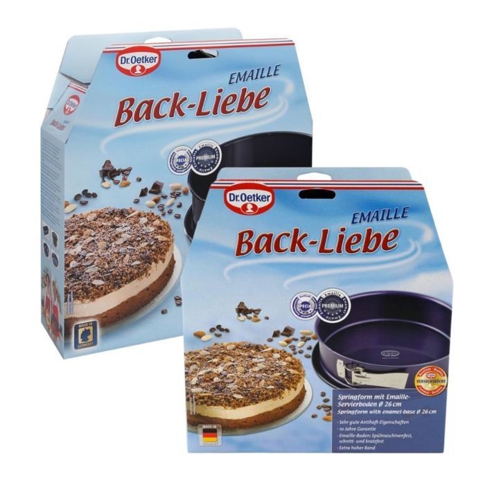 DR oeTKER Back Liebe Scharnier-Springform-Set  26 und 28 cm