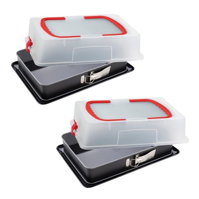 2er-Set Springformen mit Deckel - DR oeTKER - Back-Idee Kreativ - 42 x 29 cm