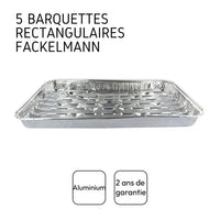 Packung mit 20 Tabletts - FACKELMANN - Aluminium - 34 x 23 cm