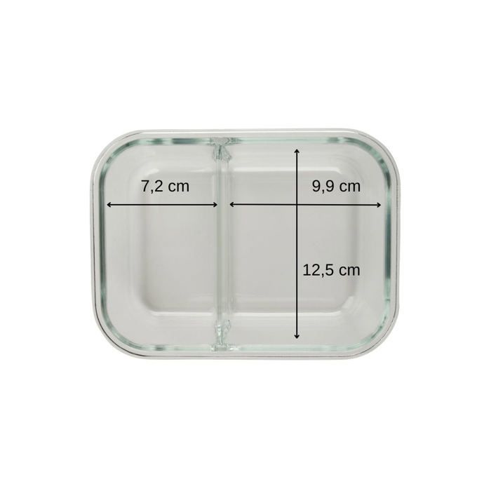 2er-Set Lunchboxen aus Glas - FACKELMANN - Move - Zwei Fächer - 1000 ml