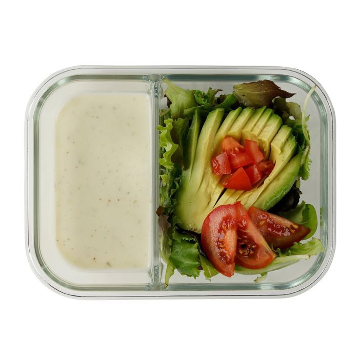 2er-Set Lunchboxen aus Glas - FACKELMANN - Move - Zwei Fächer - 1000 ml