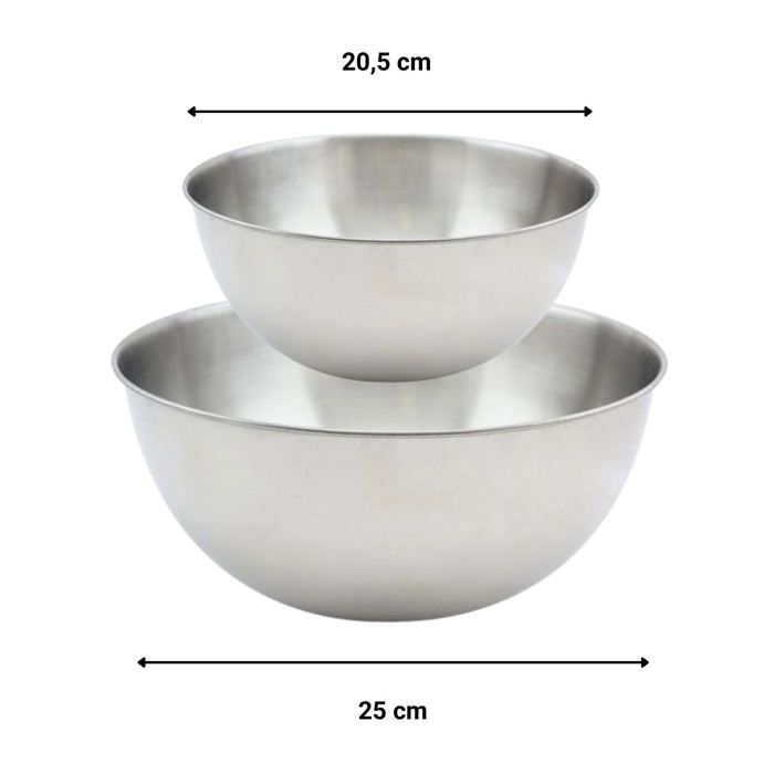 2er-Set Salatschüsseln und Salatbesteck - FACKELMANN - 20,5 und 25 cm