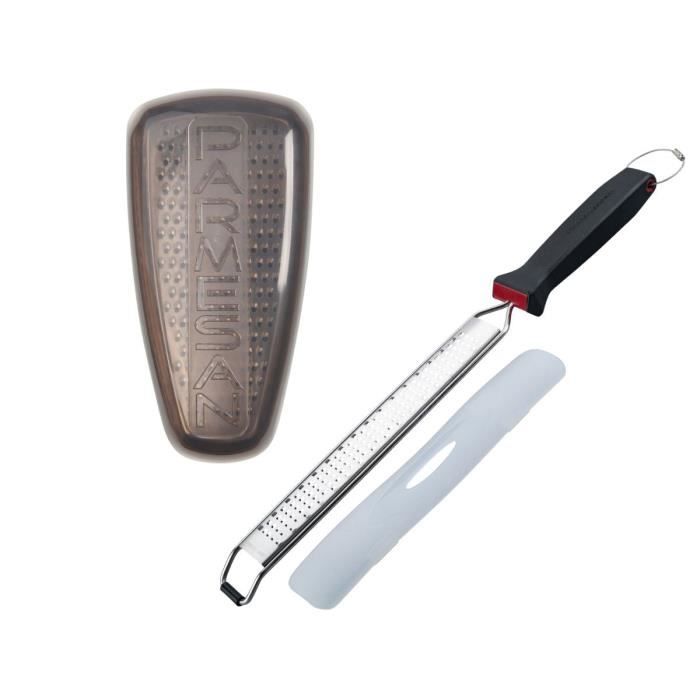 Duo Zestenreibe und Parmesanreibe - FACKELMANN - Edelstahl - 42 und 19 cm