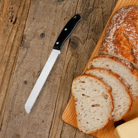 2-teiliges Küchenutensil-Set: Brotkasten und Brotmesser aus Holz  FACKELMANN  Holzbearbeitung