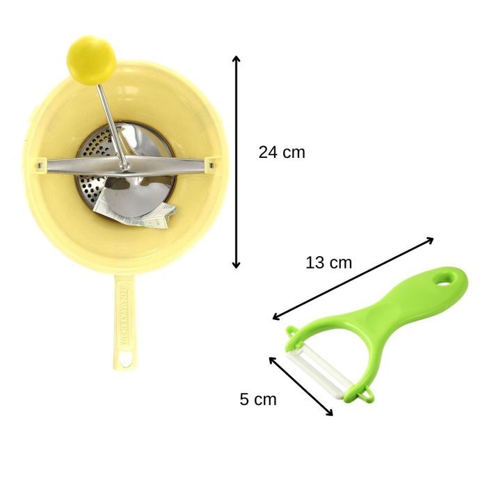 2er-Set Spezial-Kartoffelpüree-Utensilien mit Sparschäler und Gemüsemühle - FACKELMANN -