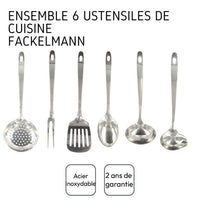 6-teiliges Küchenhelfer-Set - FACKELMANN - Oxford - Edelstahl