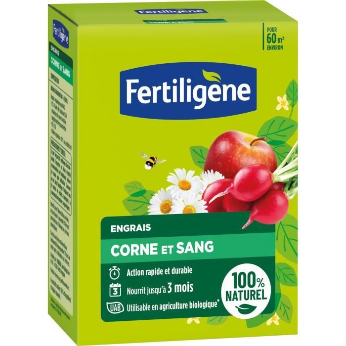FERTILIGENE FCOSAN3 - Horn and Blood Fertilizer 3 kg - Fast and long-lasting action - Nourishes for 