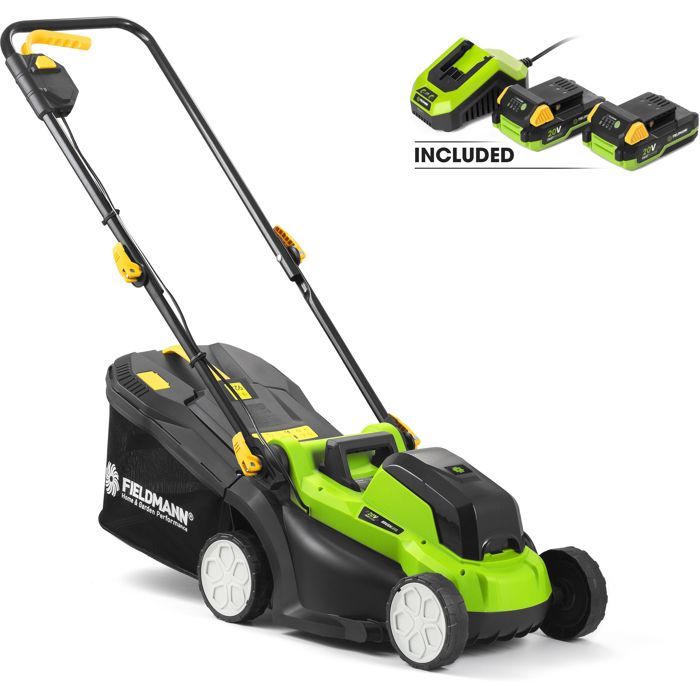 Cordless lawnmower - FIELDMANN - 20V - Cutting 33 cm - Max height 65 mm - Battery and charger not in