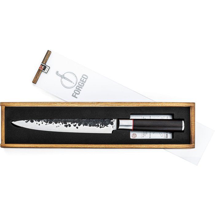 Fleischmesser  GESCHMIEDET  SEBRA  Japanischer 440C-Stahl  Griff aus Dalbergia-Holz  L 20,5 cm
