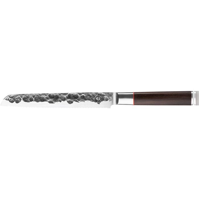 Brotmesser  GESCHMIEDET  SEBRA  Japanischer 440C-Stahl  Griff aus Dalbergia-Holz  L 20,5 cm