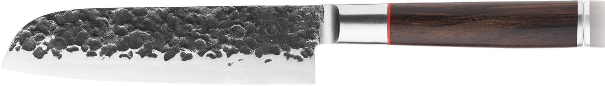 Santoku-Messer  Geschmiedet  Sebra  Japanischer Stahl 440C  Griff aus Dalbergia-Holz  18 cm Län