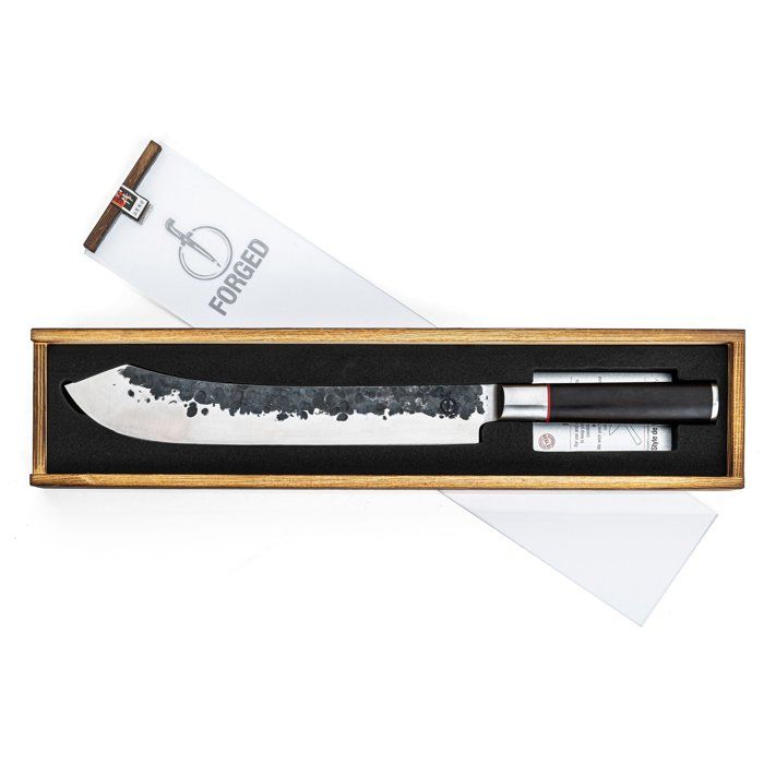 Fleischermesser  GESCHMIEDET  SEBRA  Japanischer 440C-Stahl  Griff aus Dalbergia-Holz  L 25,5 c