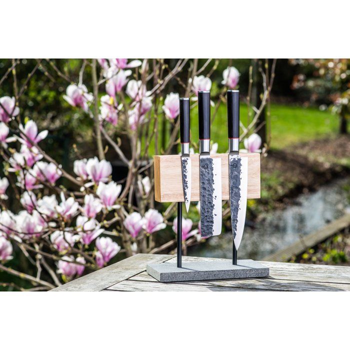 Messerset  GESCHMIEDET  BRUTE  Japanischer 440C-Stahl  Griff aus Dalbergia-Holz  3-teilig