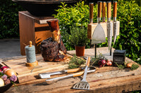 Schlitzspatel  GESCHMIEDET  CHURRASCO  Edelstahl S  38,5 x 13,5 x 5 cm